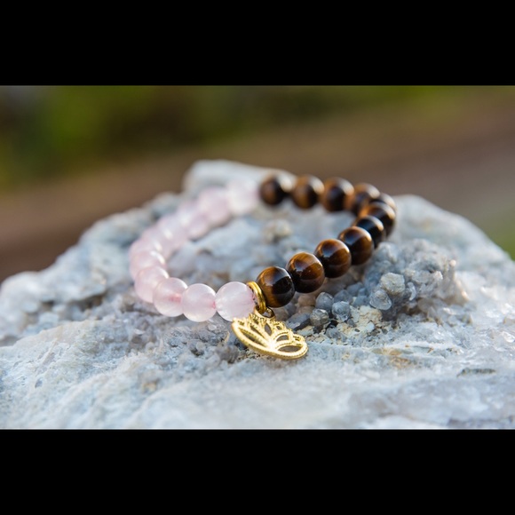 Rose Quartz And Tigers Eye Gemstone 